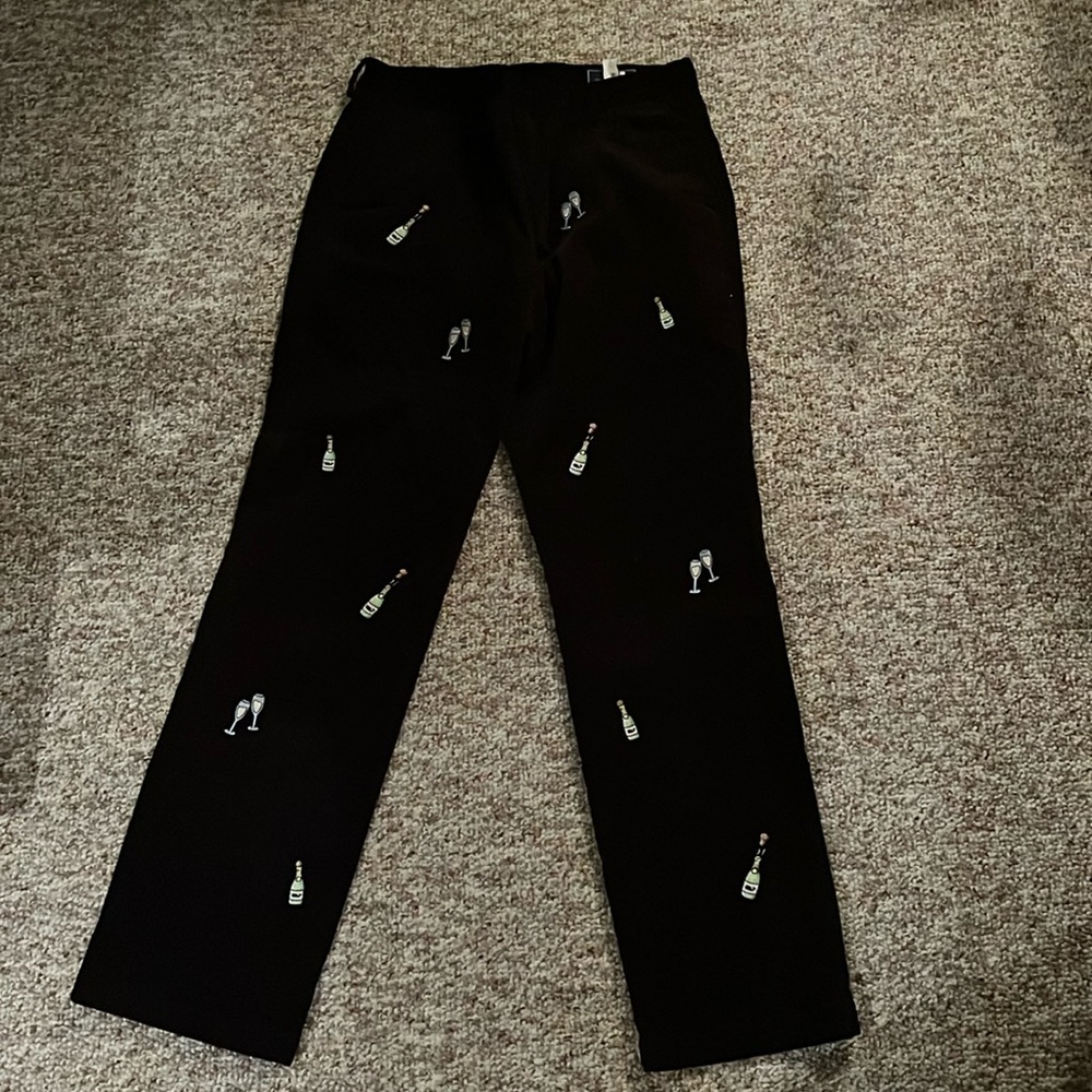 MensVineyard Vines black cords size 33x32 with champagne bottle design